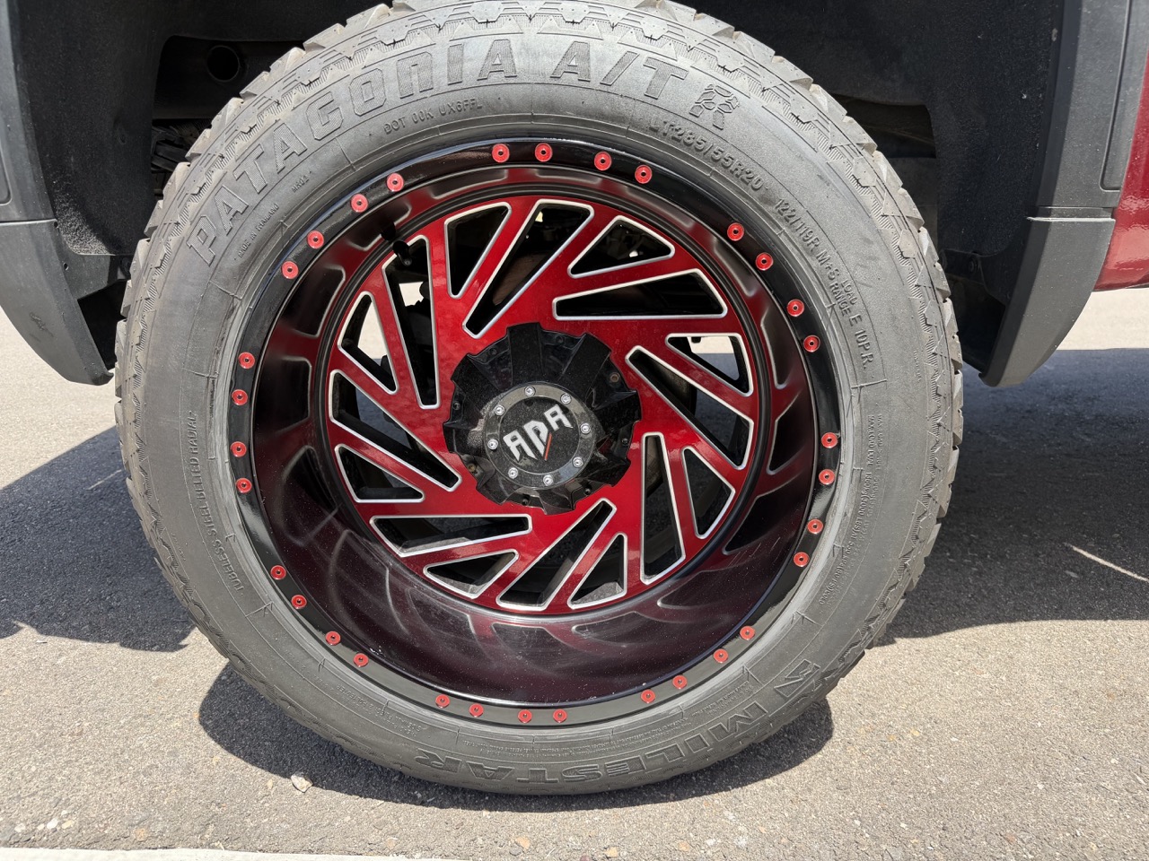 Wheel after curb rash repair