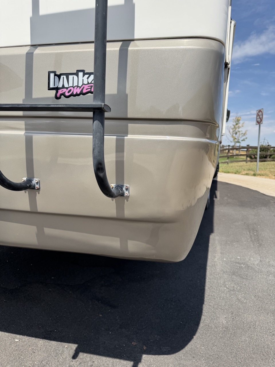 RV fiberglass after repair